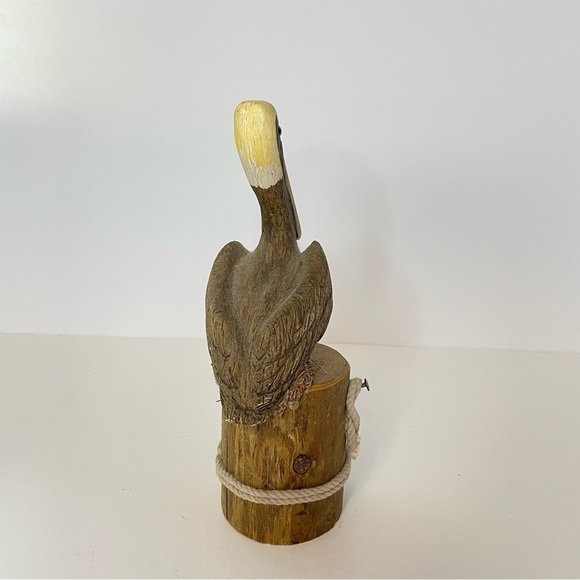 Wooden Sculptured Pelican Beach House Decor - Picture 4 of 11